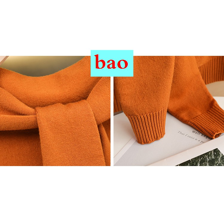 Khăn choàng dệt kim họa tiết kẻ sọc thời trang thu đông dành cho nữ