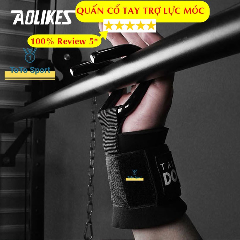 Quấn cổ tay có móc hỗ trợ nâng tạ, kéo xà, tập xô A7642