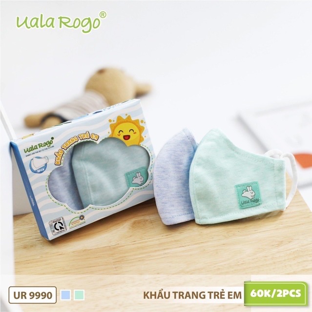 Khẩu trang UALA & ROGO sợi tre 4 lớp (2 chiếc /1 set ) | BigBuy360 - bigbuy360.vn