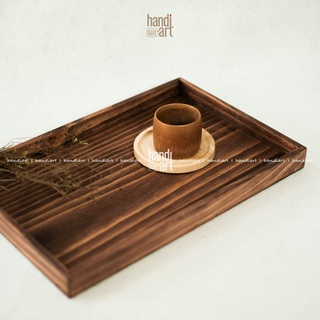 Khay gỗ chữ nhật đựng đồ đa năng
