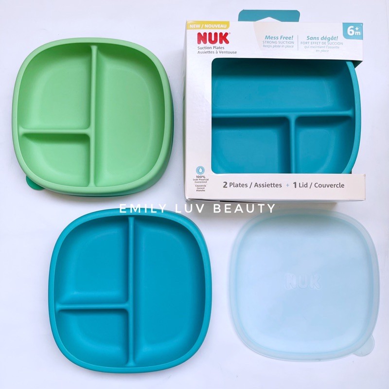 [Sản xuất tại Mỹ] Đĩa chia ngăn chống trượt NUK USA bộ 2 cái