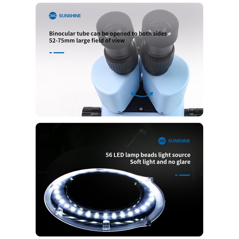 Kính hiển vi Sunshine - SZM45-B1 - Kính hiển vi quang học SZM45-B1 2 mắt có tặng kèm đèn led hàng chính hãng