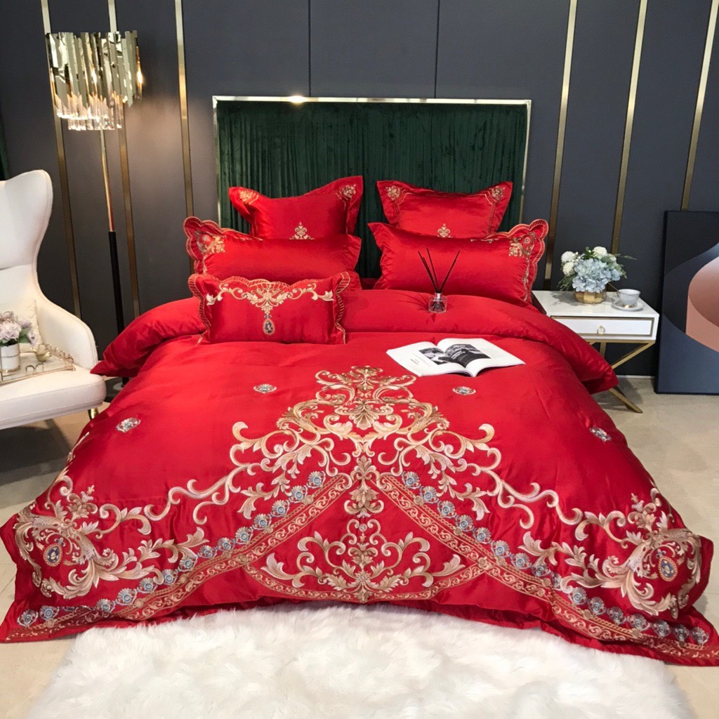 BỘ Chăn Ga Gối Lụa SILK THÊU HOÀNG GIA Đẳng Cấp /Mẫu Mới Nhất 2020 MỚI