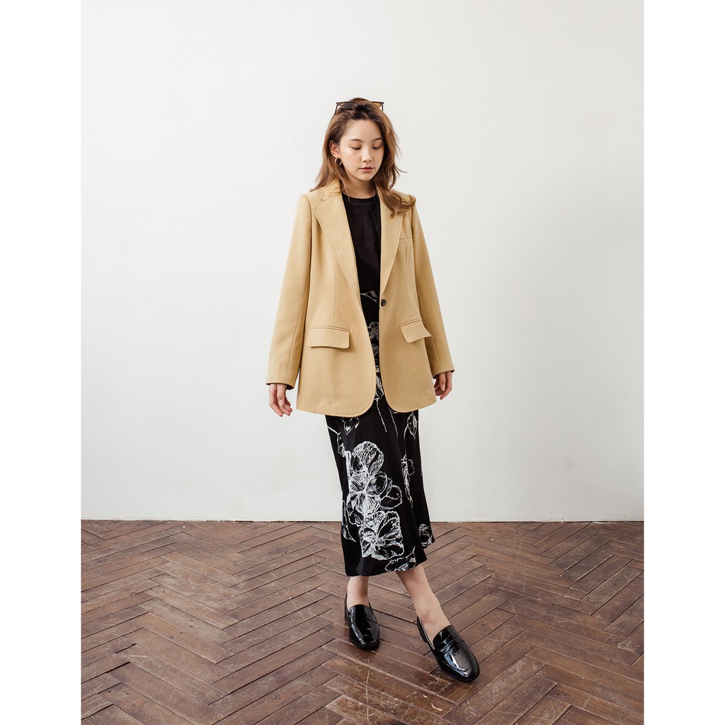 [FOUR6] Áo blazer nữ 2 lớp 1 cúc dáng suông cao cấp | BigBuy360 - bigbuy360.vn