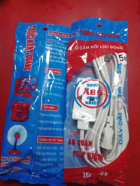 Ổ cắm điện mini Trường Nhật Quang 3 mét và 5 mét