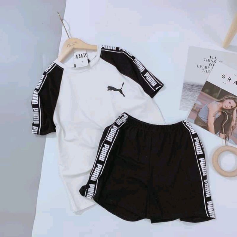 [ RẺ VÔ ĐỊCH ] SET BỘ áo thun tay lỡ quần đùi ++ BỘ PUMA