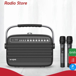 Loa bluetooth karaoke W-KING K9, Loa kẹo kéo kèm 2 mic pass chuẩn, chính hãng, bh 6 tháng , giá tốt