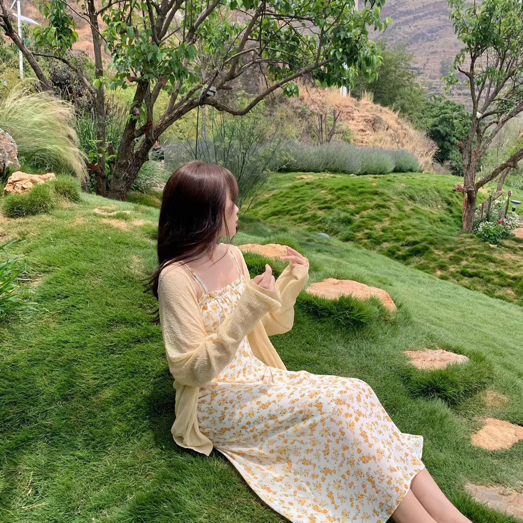 Đầm Hoa Hai Dây Eo Cao Duyên Dáng Thời Trang Mùa Hè 2021 | BigBuy360 - bigbuy360.vn