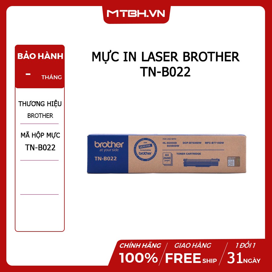 Mực in Laser Brother TN-B022