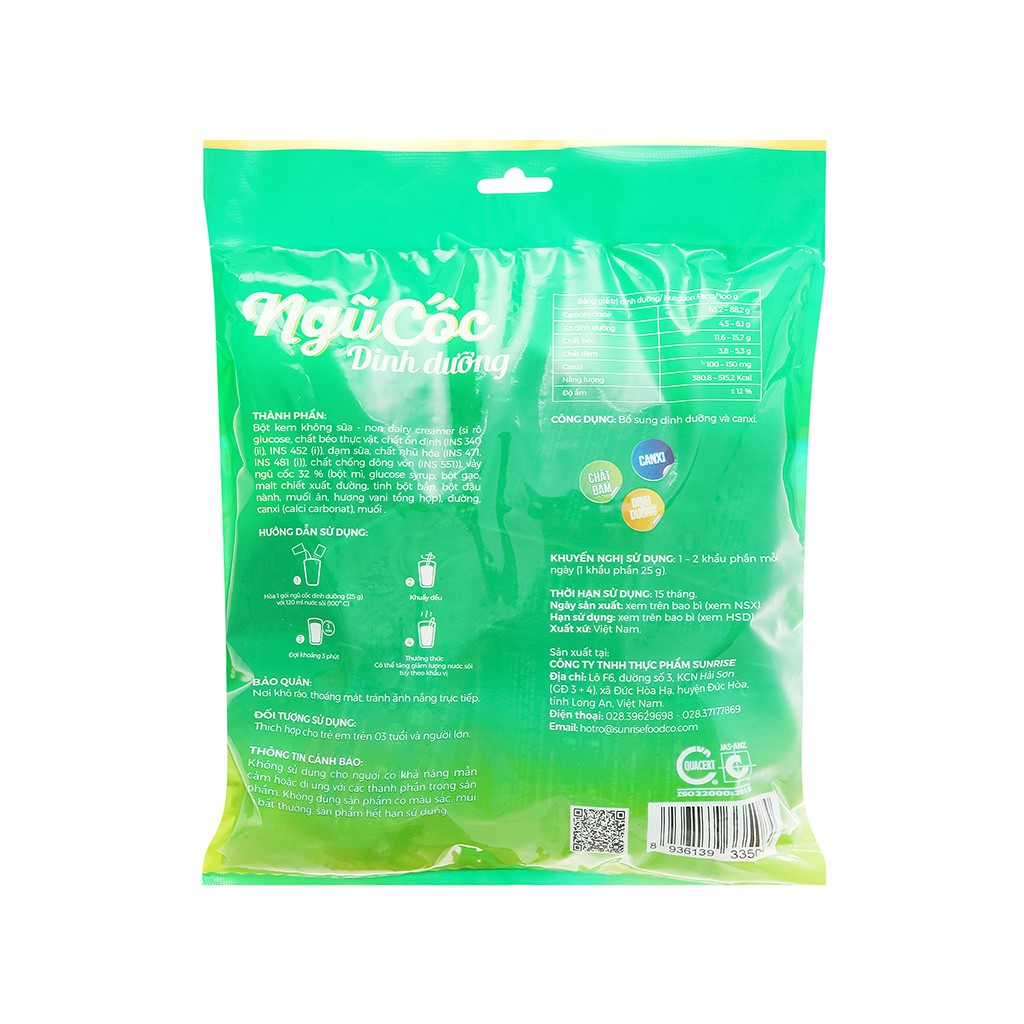 Thực phẩm bổ sung ngũ cốc dinh dưỡng Yumfood gói 500g