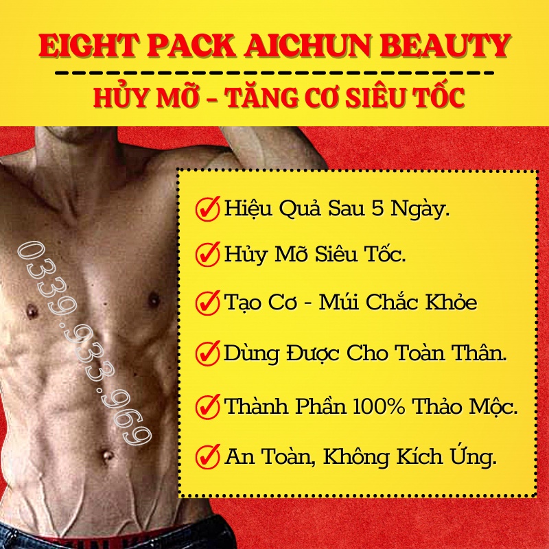 Kem Tan Mỡ - Tăng Cơ Bụng Eight Pack Aichun Beauty 170g