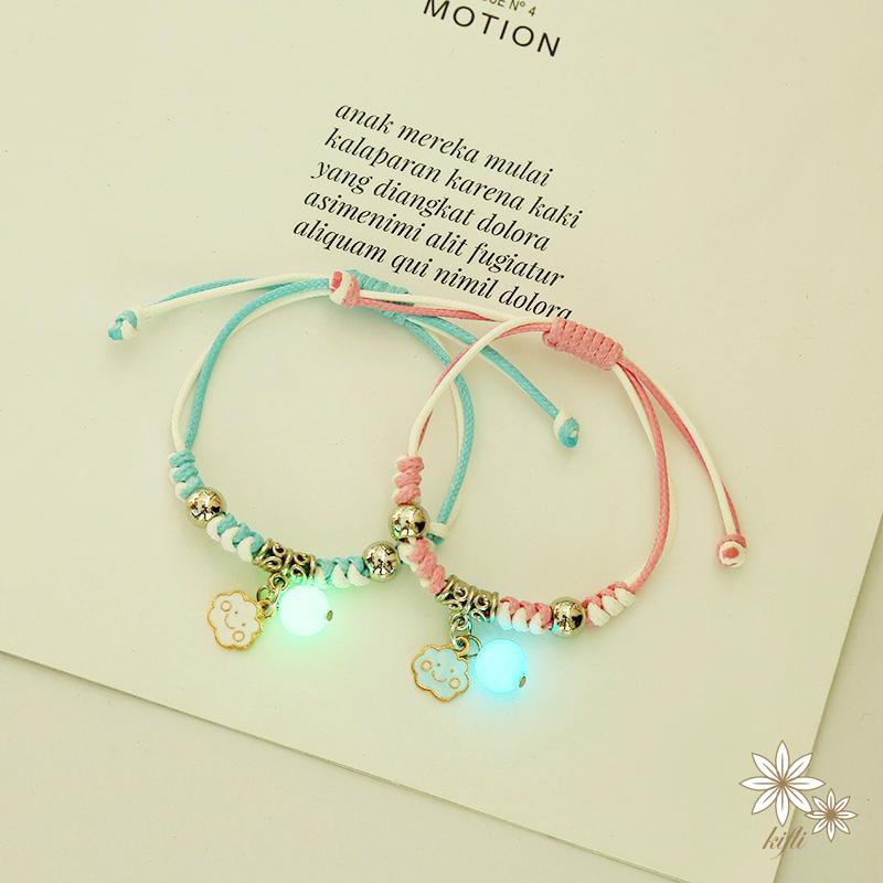 【kifli】Vòng Tay Dạ Quang Đáng Yêu Thời Trang Hàn Quốc Cho Nữ