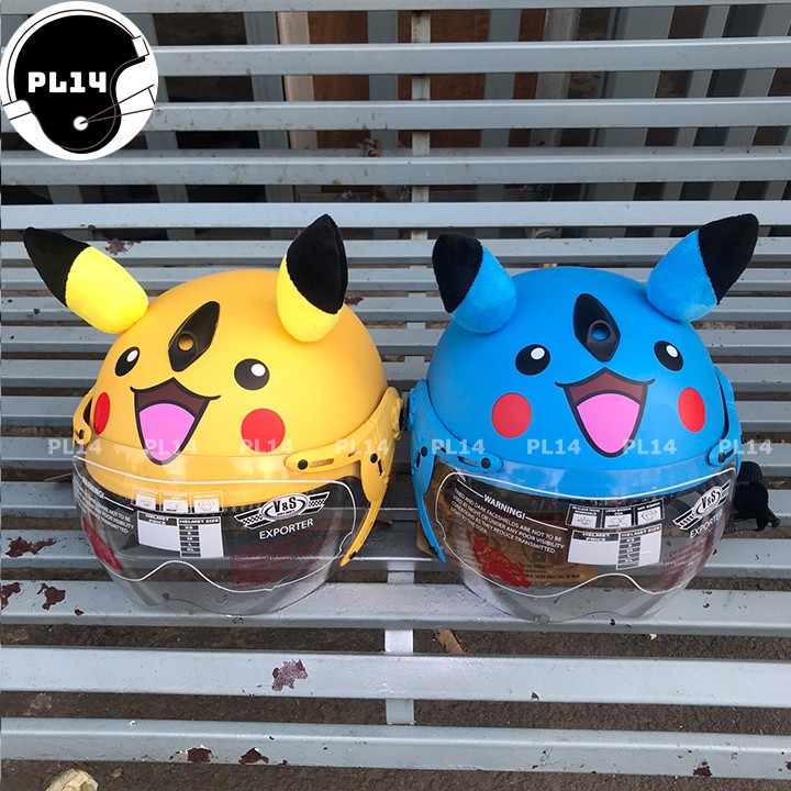 Mũ Bảo Hiểm Trẻ Em Cho Bé Từ 3-6 Tuổi Pikachu V&S Helmet, Mũ Bảo Hiểm Cho Bé Có Kính Siêu Nhẹ - PKC01