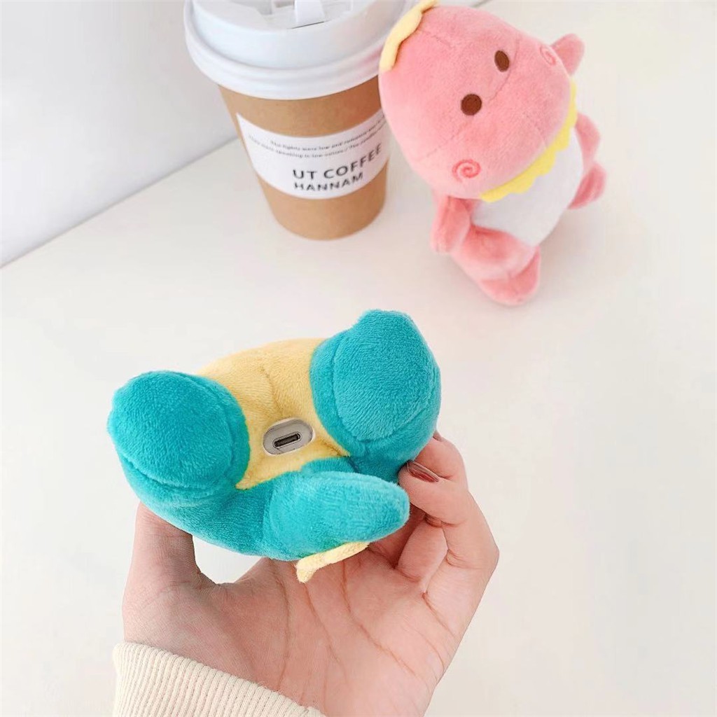 Vỏ hộp tai nghe không dây hình khủng long nhồi bông 3d cho AirPods | BigBuy360 - bigbuy360.vn