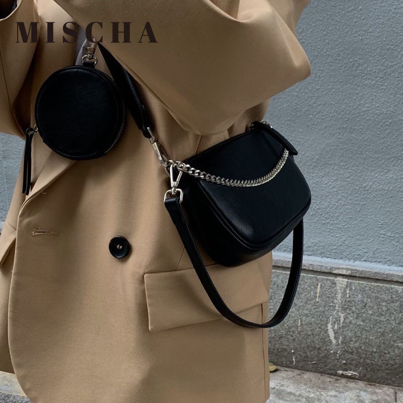 Mischa Túi Đeo Vai Ba Trong Một Bằng Da PU Màu Trơn Thời Trang Thường Ngày