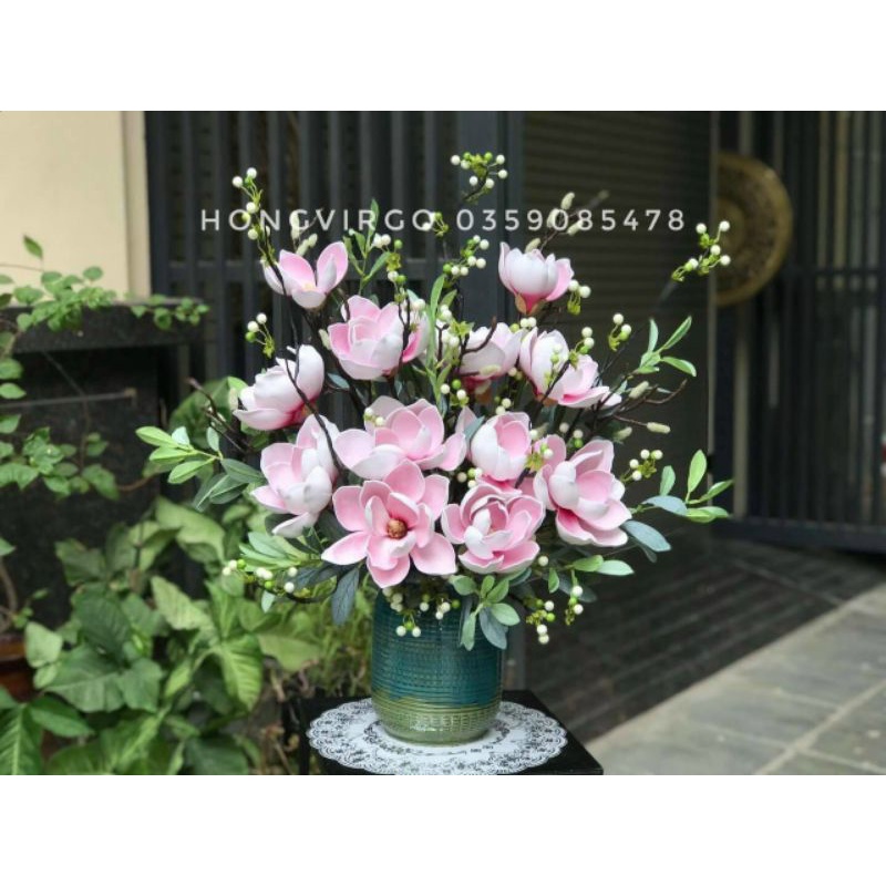 🌺 Hoa Mộc Lan Giả 6 bông cành Dài 120cm - HÀNG CAO CẤP