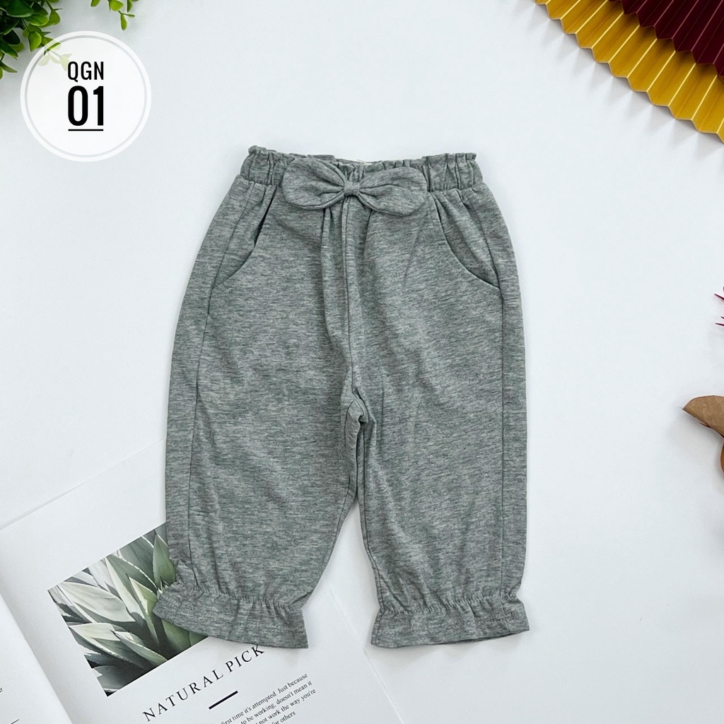Quần dài dáng bo gấu bé gái LITIBABY size cho bạn từ 7kg -19kg