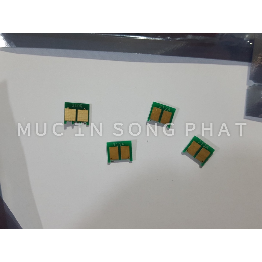 bộ 4 con Chíp CE 310A, 311A, 312A, 313A dùng cho hộp mực máy in laser màu HP CP1025