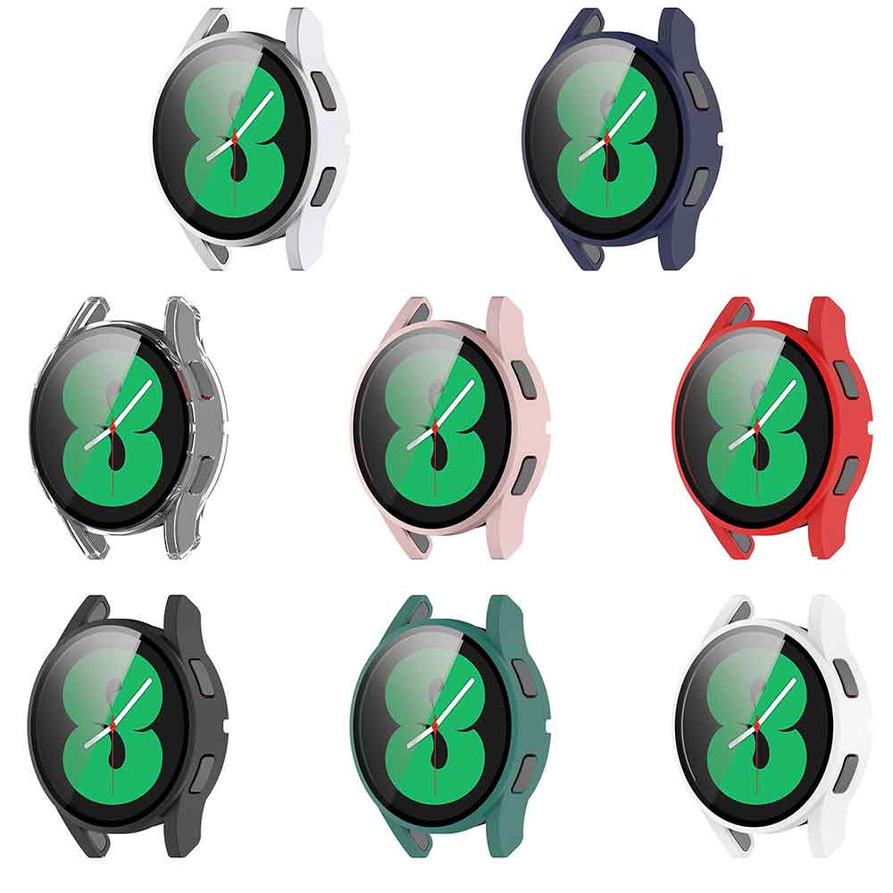 Vỏ Ốp Bảo Vệ Mặt Đồng Hồ Thông Minh Samsung Galaxy Watch 4 40mm / 44mm Có Miếng Dán Cường Lực