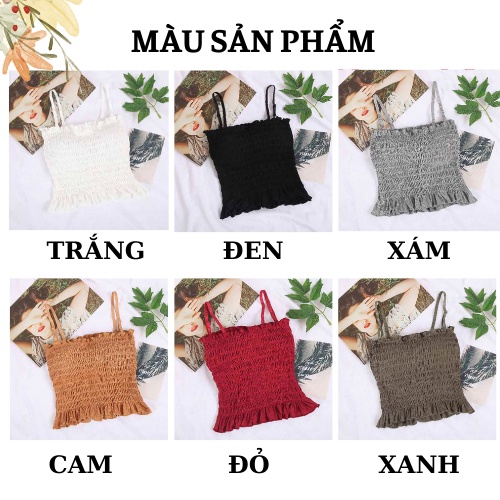 Áo Bra 2 Dây Nhún - Bra Cotton Dáng Croptop - Áo Ngực Mút Mỏng, Xinh Xắn  AMYBRA B6843