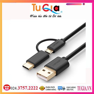 CÁP USB-A 2.0 SANG MICRO USB + USB-C UGREEN 30173