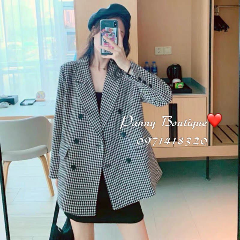 [Order có ảnh thật] Vest Blazer kẻ hoạ tiết zíc zắc cá tính 🖤, style ulzzang Hàn Quốc 🌻 Panny Boutique 🌻 | BigBuy360 - bigbuy360.vn