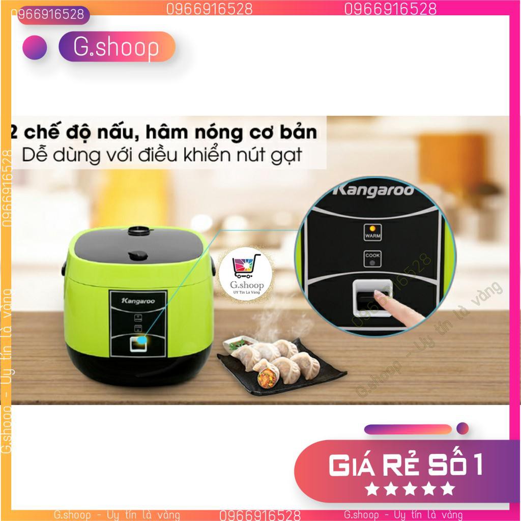 Tặng Kèm muôi xới cơm Nồi cơm Điện Quai xách Kangaroo KG22R1 2,2 lít