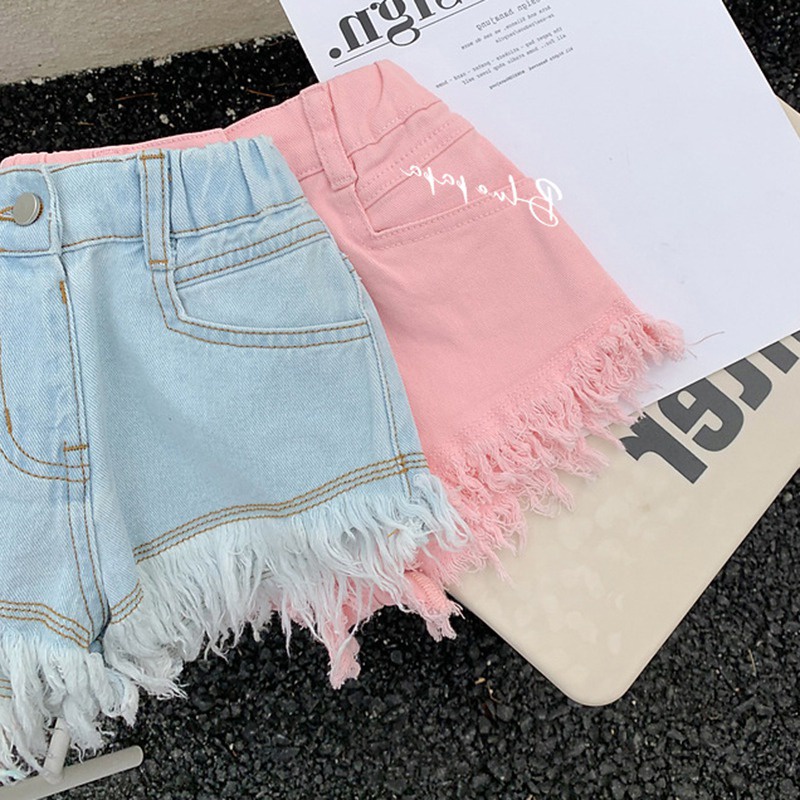 Quần Short Denim Thời Trang Cá Tính Cho Bé Gái