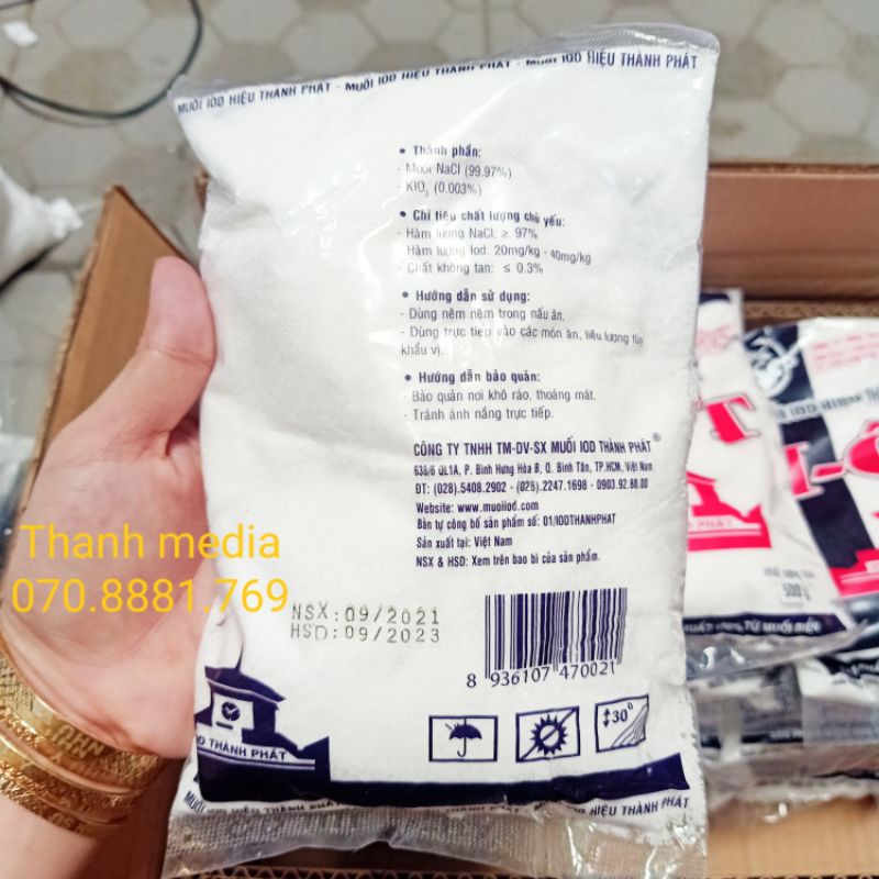 Muối iot/ muối ăn tinh luyên sấy khô 500gr/ bich