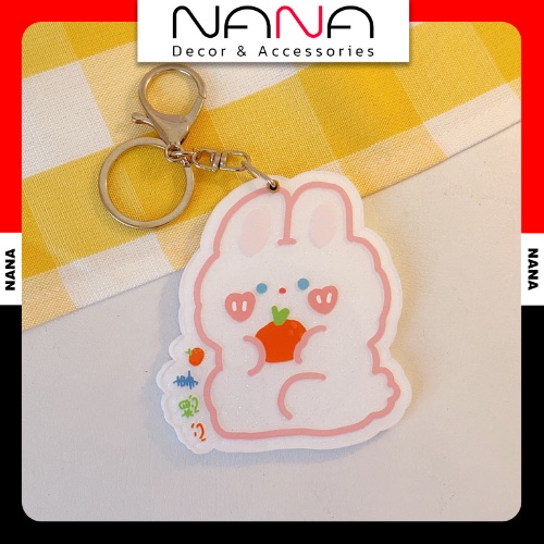 Móc Khóa Kèm Gương Kiểu Dáng Siêu Kute