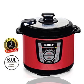 [CHÍNH HÃNG] Nồi áp suất điện Matika 6 lít MTK-9261 điều khiển cơ tiếng Việt