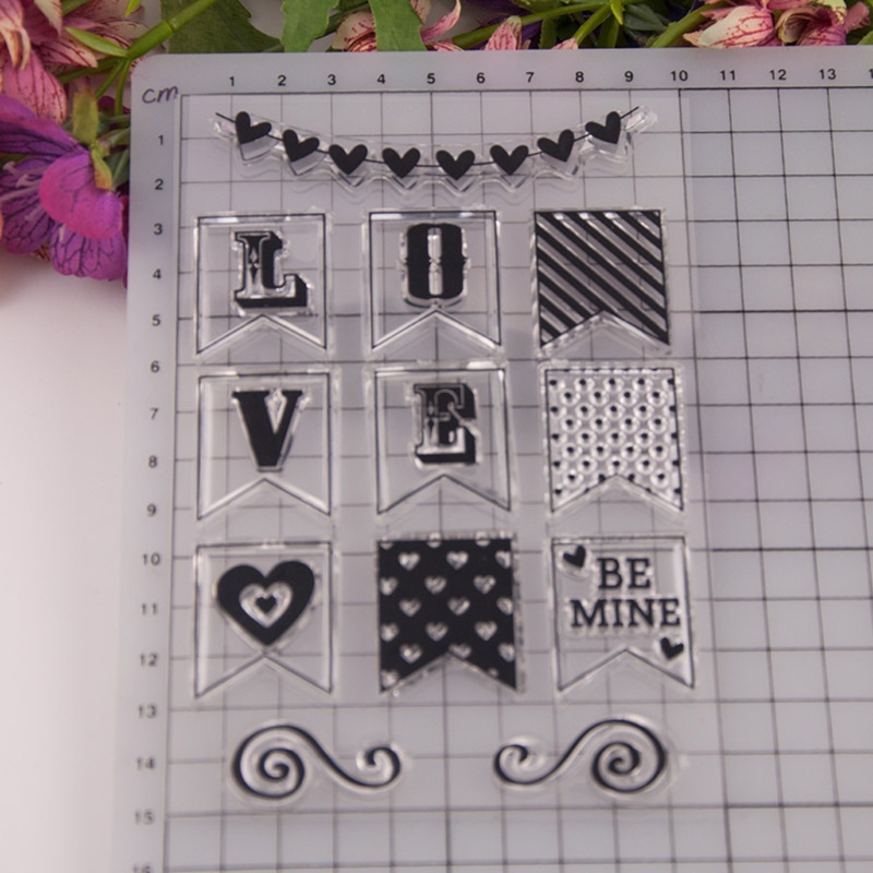 Con Dấu Silicone Trong Suốt In Hình Trái Tim Trang Trí Scrapbook