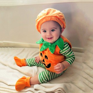Set jumpsuit + nón + giày chủ đề halloween cho bé gái