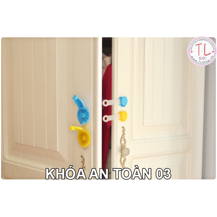 [Mã 267FMCGSALE giảm 8% đơn 500K] Chốt giữ cửa an toàn cho bé - Khóa gài tủ - Thanh khóa tủ lạnh