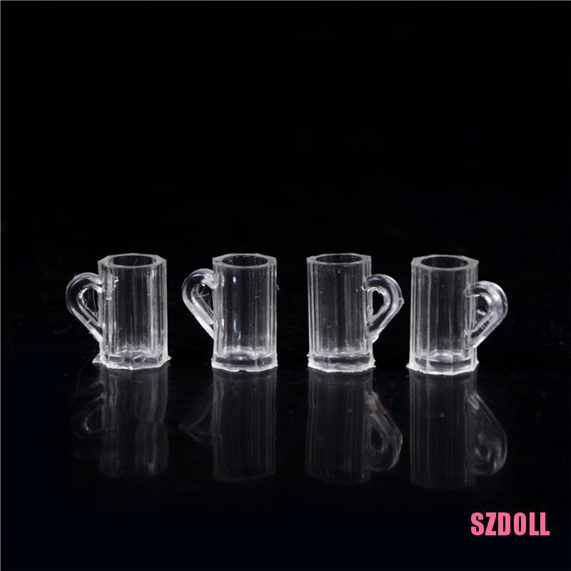 Set 2 Ly Bia Bằng Kính Tỉ Lệ 1:12 Dành Cho Nhà Búp Bê