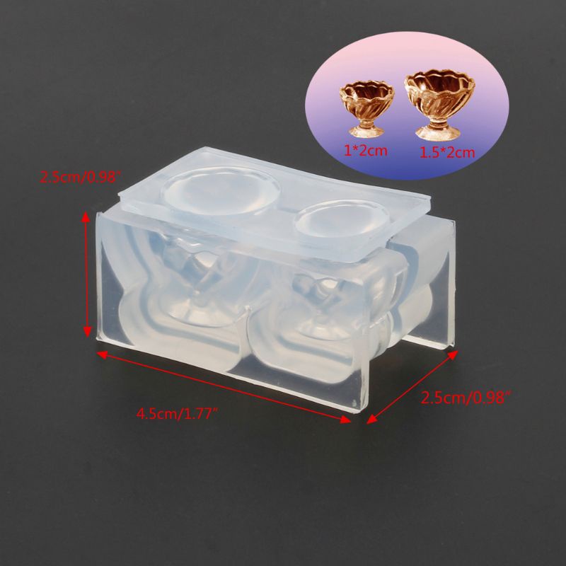 Khuôn Silicon Làm Đồ Chơi Epoxy Resin Thủy Tinh Hình Cốc Thủy Tinh DIY