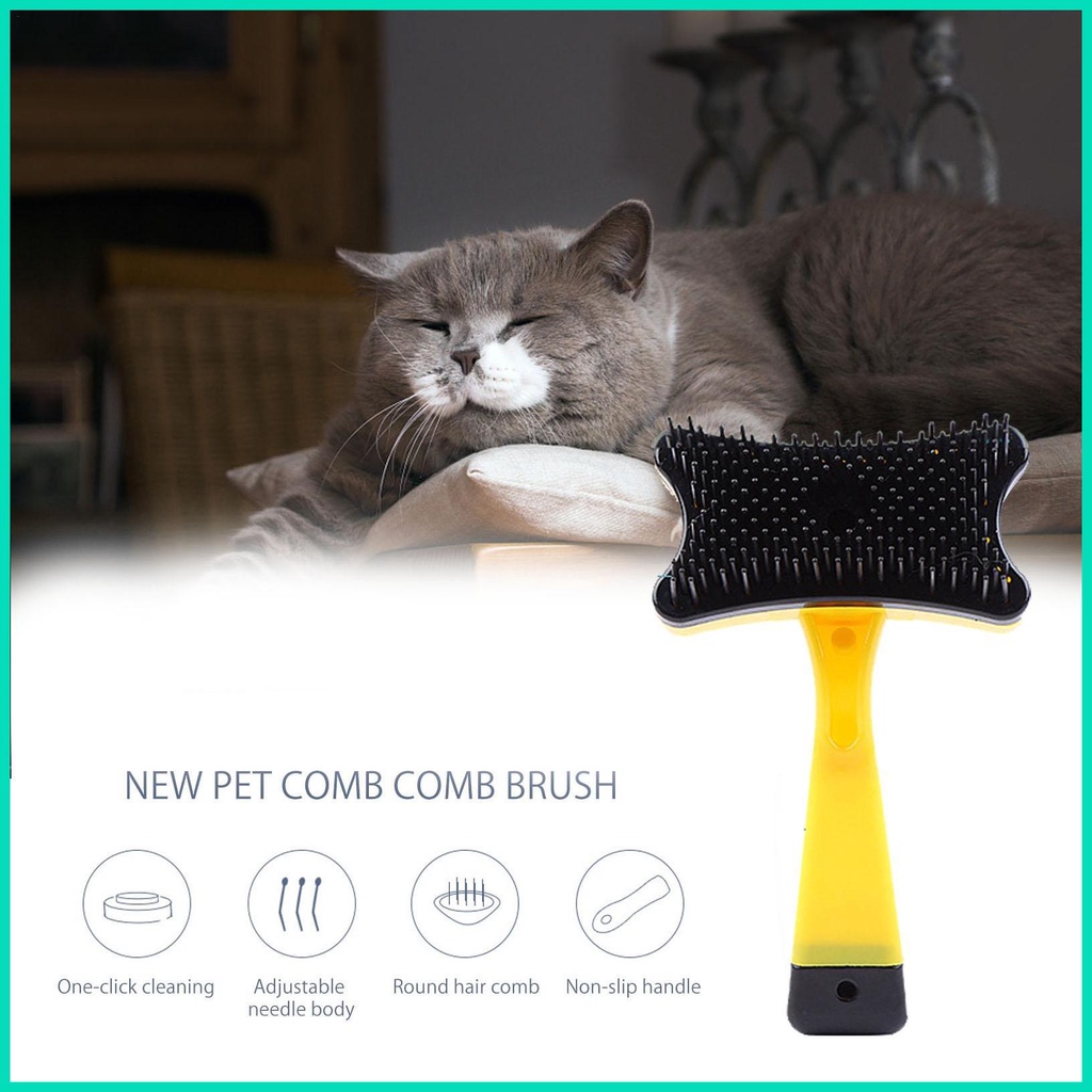 Bàn chải lông cún/ mèo tự làm sạch tiện dụng