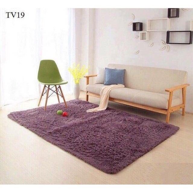 Thảm lông trải sàn size 1m6 x 2m (Đủ Màu ) - Hàng loại 1 có mặt chống trượt lông dài