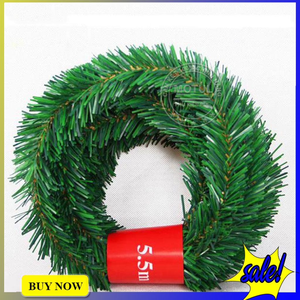 Dây thông noel màu xanh lấp lánh dài 9m trang trí giáng sinh decor noel phòng ngủ phòng làm việc