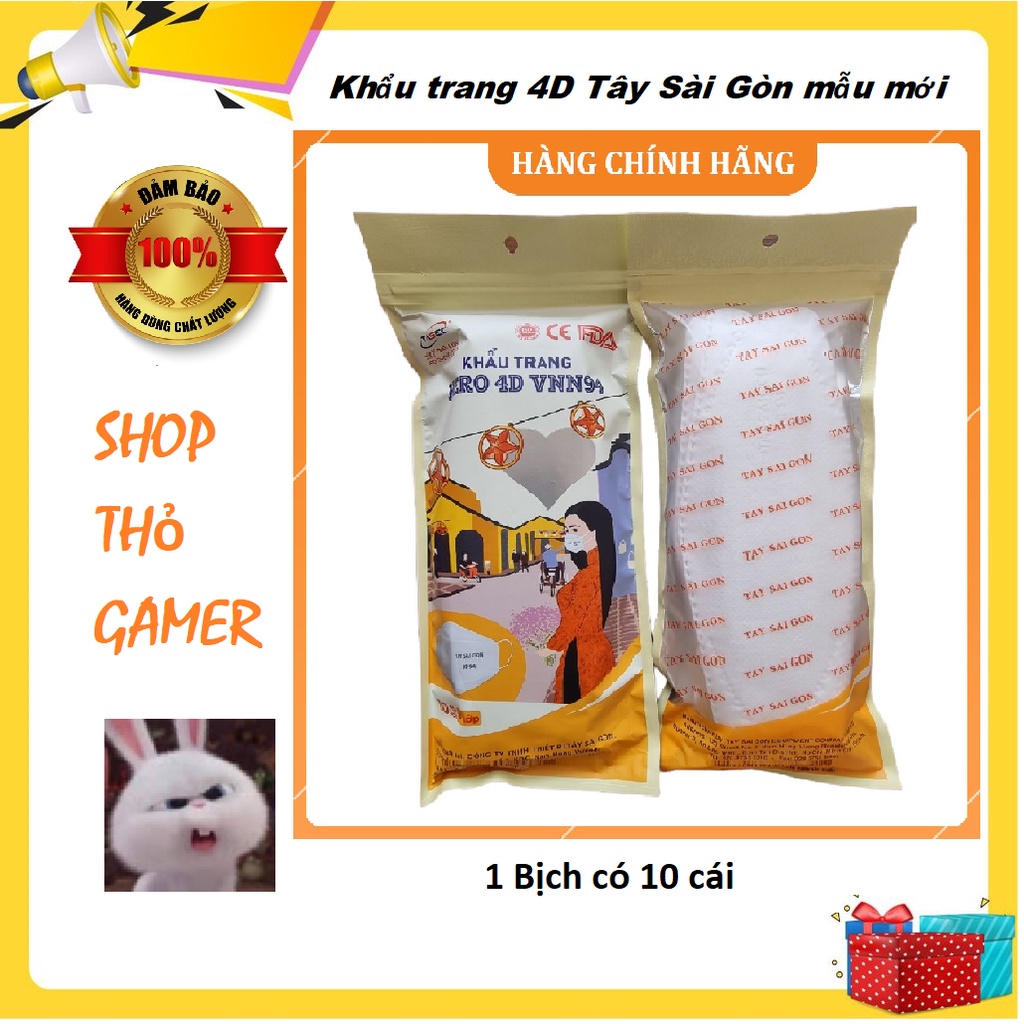 Khẩu trang 4D HERO VNN94 Tây Sài Gòn chính hãng