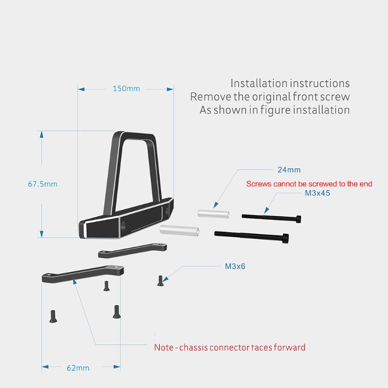 Thanh Kim Loại Bảo Vệ Cản Trước Chống Va Chạm Cho RoboMaster