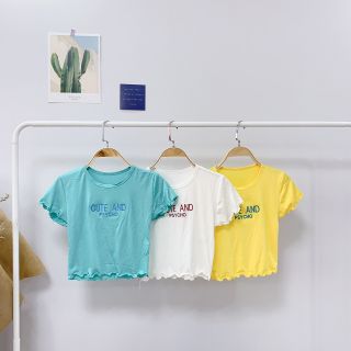 Áo croptop cuốn biên