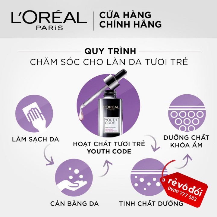 Hoạt Chất Tươi Trẻ Da Ngừa Lão Hóa L'Oreal Youth Code Skin Activating Ferment Pre-Essence 7.5ml