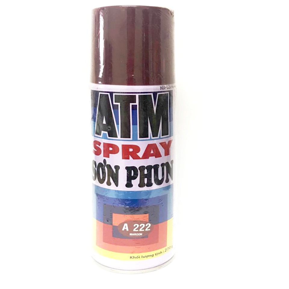 Sơn xịt ATM, sơn phun ATM Spray, trang trí xe máy, màu nâu sẫm A222– GreenNetworks