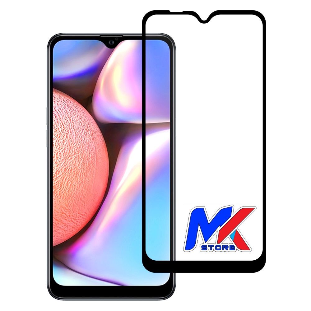 Kính cường lực bảo vệ màn hình ĐT Samsung A10/A10S 2019 full màn hình full keo - tặng bộ giấy lau kính trị giá 10K