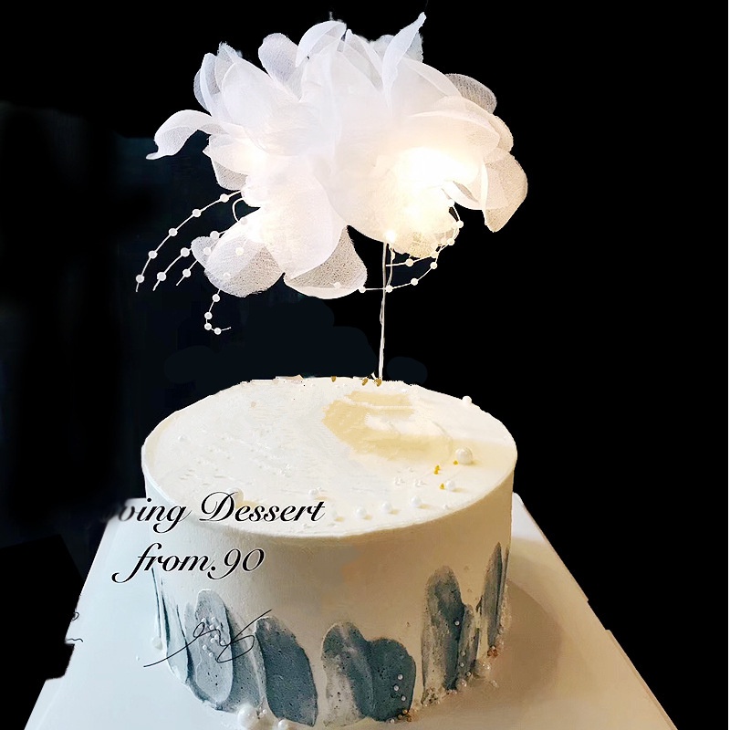 Phụ Kiện Trang Trí Bánh Kem Sinh Nhật Kiểu Lông Vũ Nhiều Màu Sắc Dễ Thương