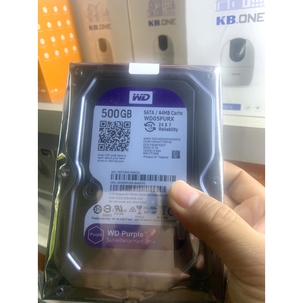 Ổ CỨNG TÍM WD 500GB BH 24 THÁNG 1 ĐỔI 1