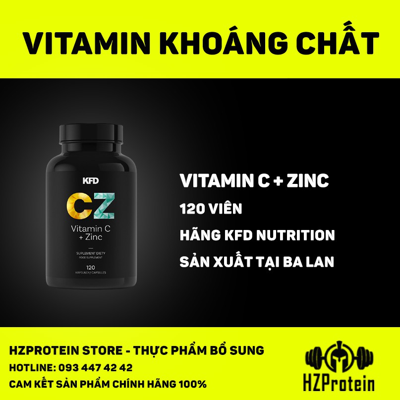 KFD ZINC + VITAMIN C - TĂNG CƯỜNG HỆ MIỄN DỊCH, HỖ TRỢ SỨC KHỎE (120 VIÊN)  | Shopee Việt Nam