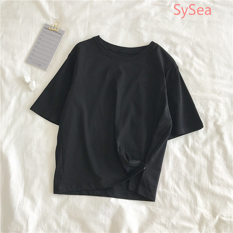 Áo Thun Croptop Tay Ngắn 100% Cotton Kiểu Dáng Trẻ Trung Dành Cho Nữ