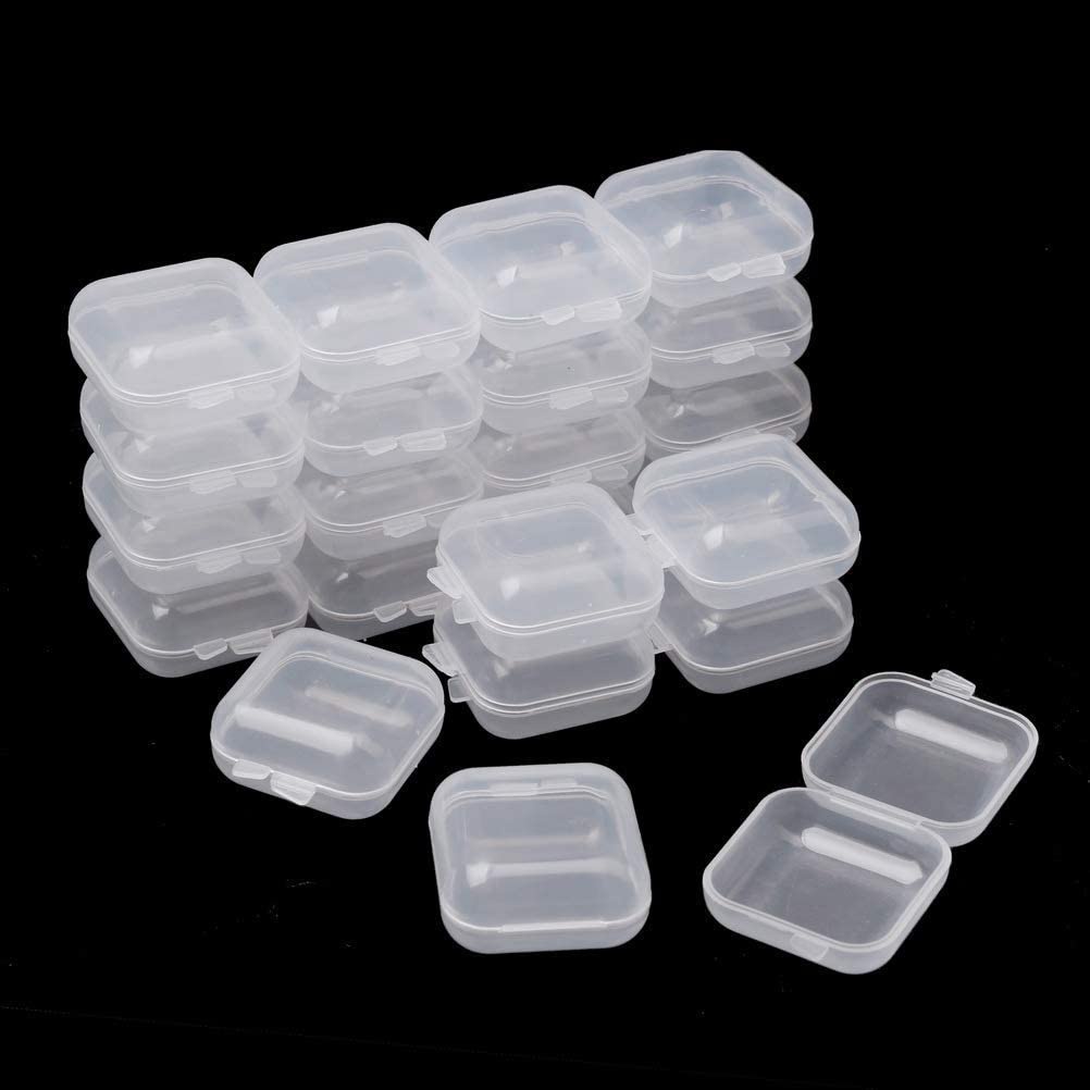 1 Hộp Đựng Thuốc / Trang Sức Mini Bằng Nhựa Trong Suốt Tiện Dụng Ốp